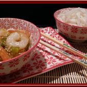 Crevettes sauce Aigre-Douce et pâte de riz. - Oh, la gourmande..