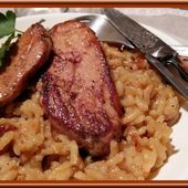 Escalopes de Foie gras et Risotto aux tomates séchées - Oh, la gourmande..