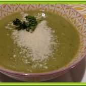 Velouté petits pois, artichauts, courgettes - Oh, la gourmande..