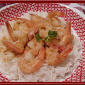 Crevettes au Curry et coco - Oh, la gourmande..