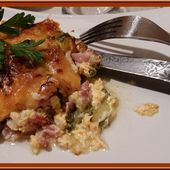 Gratin de courgettes avec de la poitrine fumée - Oh, la gourmande..