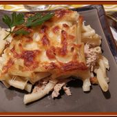 Gratin de macaronis au thon et curry - Oh, la gourmande..