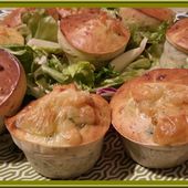 Muffins aux fanes de radis et fromage de chèvre.