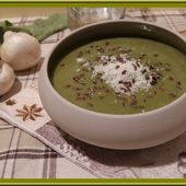 Velouté de fanes de Radis aux Champignons.