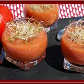 Soupe de Tomates, Basilic, ail et vinaigre balsamique - Oh, la gourmande..