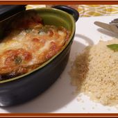 Cassolettes d'Aubergine et compotée de Tomates à la Mozzarella