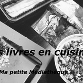 Des livres en cuisine par Bidib, 2016.
