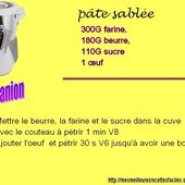 Recette pâte sablée au companion - Mes Meilleures Recettes Faciles