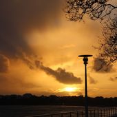 SAINT NAZAIRE - COUCHER DE SOLEIL SUR LE FRONT DE MER - TROUSSE CADETTE PHOTO