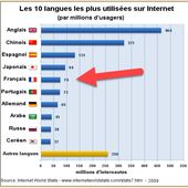 Les 10 langues les + utilisées sur Internet : le français 5ème position (6 fois moins utilisé que l'anglais, 4,6% du trafic mondial) - OOKAWA Corp.