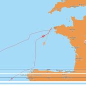 Cartographie 2D tentative record tour du monde en solitaire multicoque 2016 : Sodebo Thomas COVILLE #1 - OOKAWA Corp.