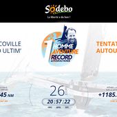 Tour du Monde en solitaire trimaran Sodebo skipper Thomas COVILLE : animateur présentateur Denis Brogniart - OOKAWA Corp.