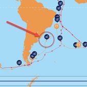 Cartographie 2D tentative record tour du monde en solitaire multicoque 2016 : Sodebo Thomas COVILLE #13 - OOKAWA Corp.