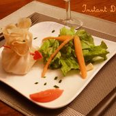 Aumônières chèvre, pommes & miel