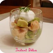 Verrines avocat, saumon mariné à l'huile d'olive et au citron
