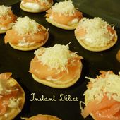 Blinies au saumon gratinés de gruyère