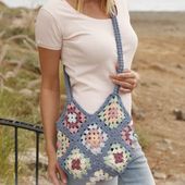 Sac DROPS composé de carrés au crochet, en "Paris". ~ DROPS Design