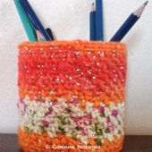 CROCHET : le pot à crayons XOXO - Creativ-idees, le blog de Casse-bonbec