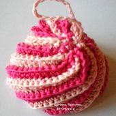 CROCHET : tawashi (éponge au crochet) rose - Creativ-idees, le blog de Casse-bonbec