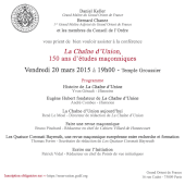 GODF : 150 ans de la "Chaîne d'Union" le 20 mars 2015 à Paris - Bloc notes de Jean-Laurent, sur la Franc-Maçonnerie et les Spiritualités. Blog maçonnique et spirituel francophone. Initiation, parcours et découverte.