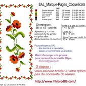 Sal marque-pages coquelicots - Les Couleurs de FILS BROD