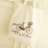 Tote bag " à bicyclette" {Printable}