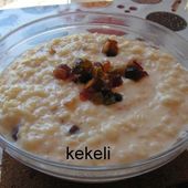 Riz au lait multicolore aux fruits confits