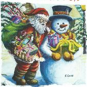 Noël, Neige, une paire bonhomme !:-) - Images du Beau du Monde