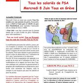 Mercredi 8 juin : PSA : grève nationale et manifestation à PSA - Front Syndical de Classe