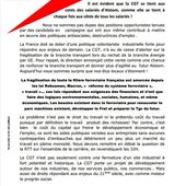 Alstom : puissante manifestation à Belfort samedi. Mais derrière l'apparente unanimité la CGT pointe les véritables responsabilités!