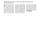 GUADELOUPE : victoire des ouvriers des plantations de bananes après plus d'une mois de grève !