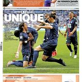 La Une de L'Equipe ce dimanche suite à la victoire du PSG en Coupe de France. - LeBlogTvNews