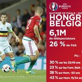 Audiences du dimanche 26 juin : Hongrie - Belgique loin devant. - LeBlogTvNews
