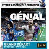 La Une de L'Équipe au lendemain de l'exploit des Islandais à l'UEFA Euro. - LeBlogTvNews