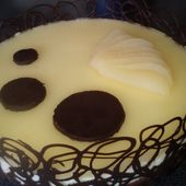 Entremet chocolat poire et dentelle en chocolat - Les gourmandises de Rebecca