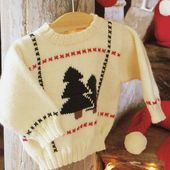 Tutoriel Tricot - Layette Pull Mon beau sapin - Passionnement Créative