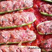 Courgettes farcies à la viande - Le Sésame Des Saveurs