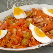 Salade de carottes aux maquereaux - Le Sésame Des Saveurs