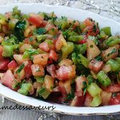 Salade marocaine de poivrons et tomates - Le Sésame Des Saveurs