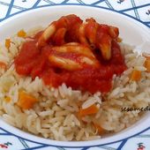 Riz et sauce tomate à la seiche - Le Sésame Des Saveurs