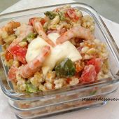Salade de blé aux crevettes - Le Sésame Des Saveurs