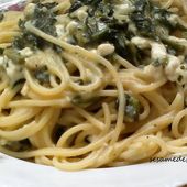 Spaghettis aux épinards et à la Ricotta - Le Sésame Des Saveurs