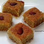 Bassboussa aux amandes - Le Sésame Des Saveurs