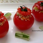 Tomates farcies au riz - Le Sésame Des Saveurs