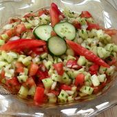 Salade de concombres et tomates - Le Sésame Des Saveurs