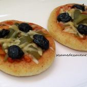 Mini-pizzas aux poivrons - Le Sésame Des Saveurs