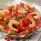 Salade de crudités aux crevettes - Le Sésame Des Saveurs