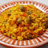 Riz aux carottes et boulettes de viande - Le Sésame Des Saveurs