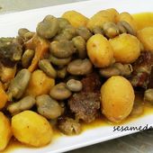 Tajine de fèves aux pommes de terre - Le Sésame Des Saveurs