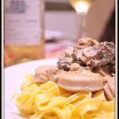 Fricassée de boudin blanc, sauce au foie gras et morilles - Odeurs et Saveurs